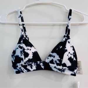 FULL TILT SWIM BIKINI TOP White & Black Size Medium Brand New From Tilly's NWT